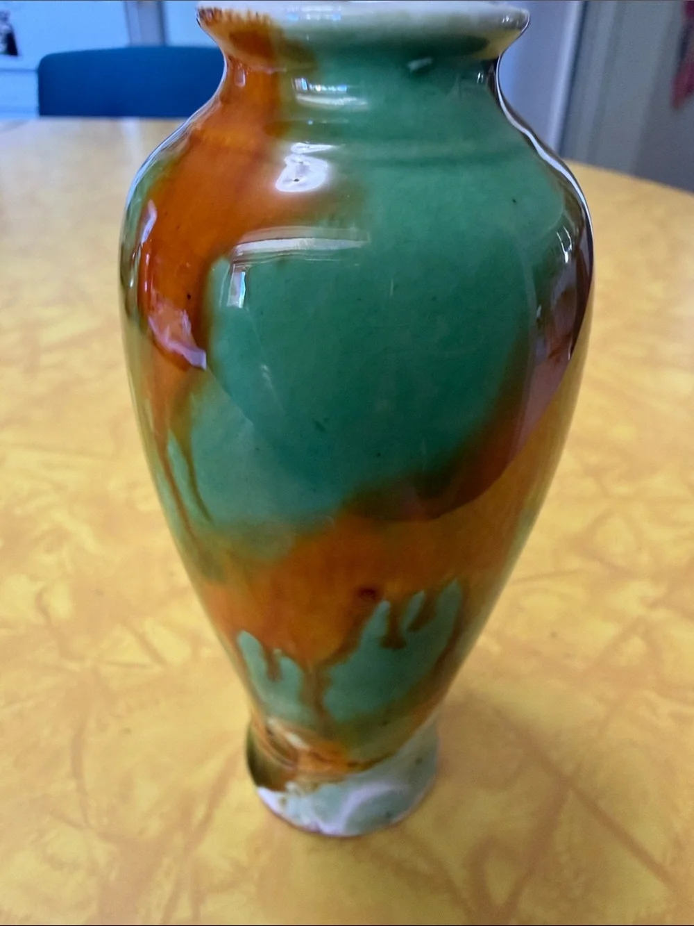 Vintage Ceramic Drip Bud Vase